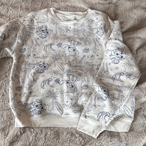 Disney Cream Sweatshirt with Navy Stitch Accents